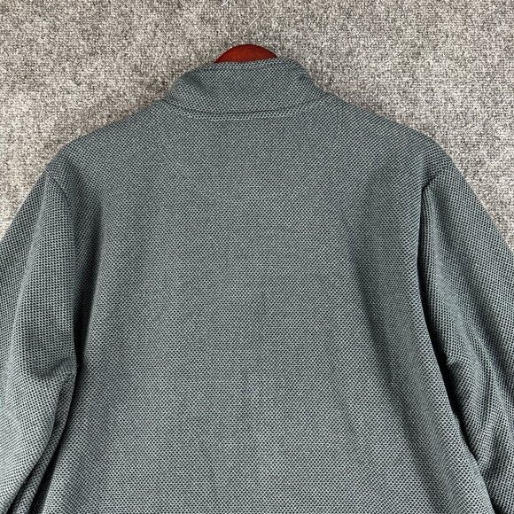 Redmond Sweater Mens Medium 1/4 Zip Blue Textured Knit Pullover Long Sleeve - Picture 8 of 8